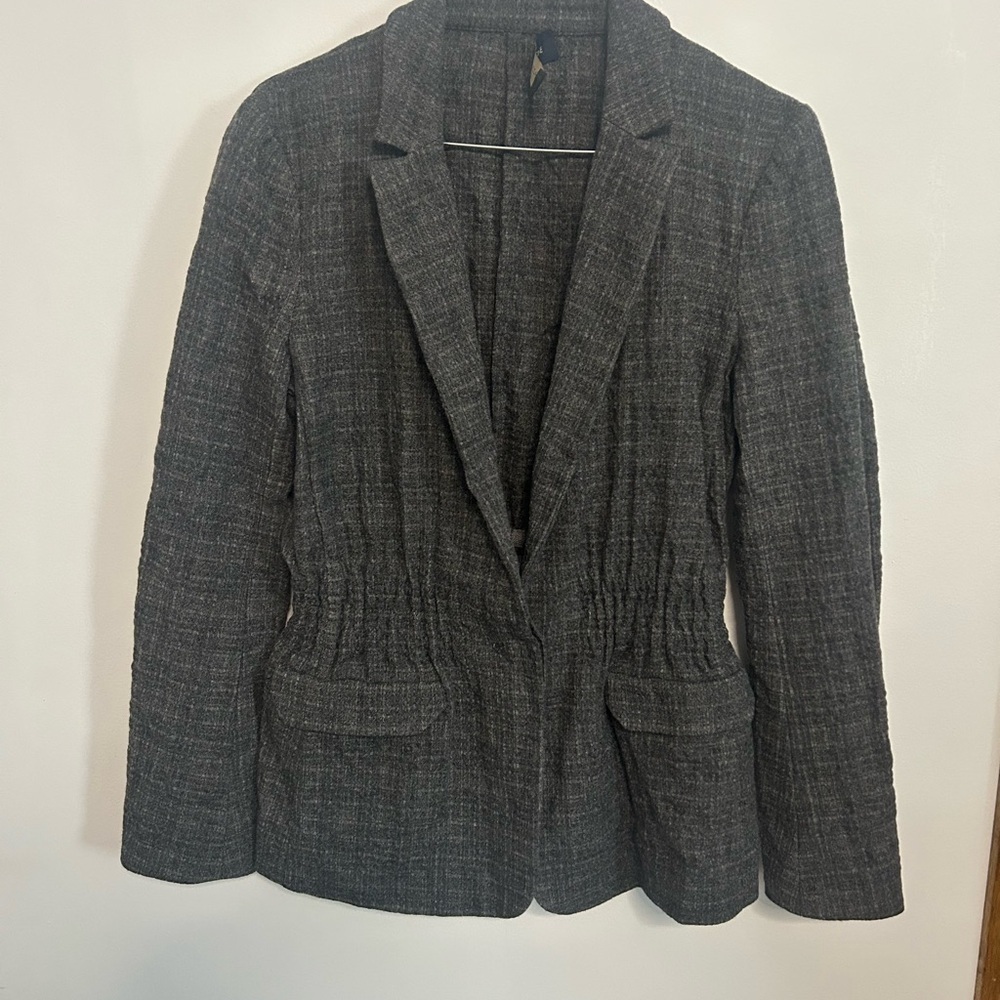 Piazza Sempione Dark Gray Wool Blazer